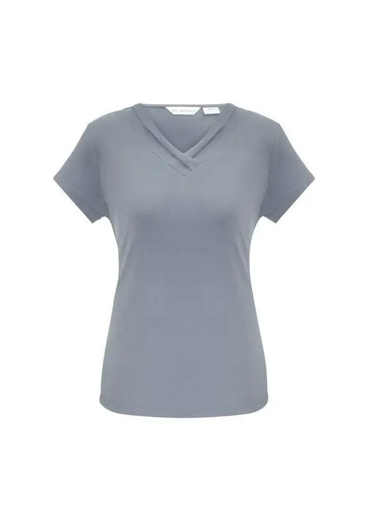 Biz Collection Corporate Wear Silver / 6 Biz Collection Women’s Lana Short Sleeve Top K819ls
